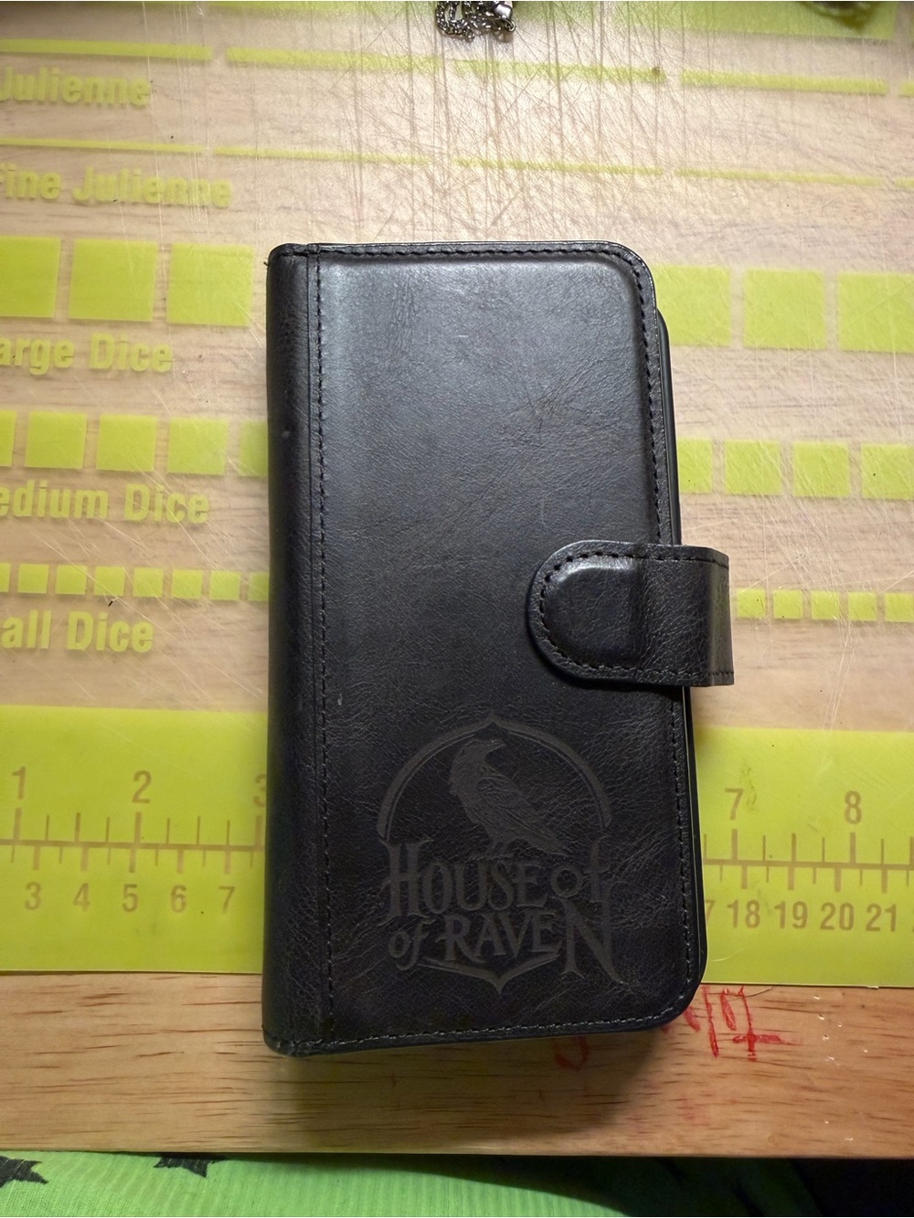 Black Leather Folio Phone Case
